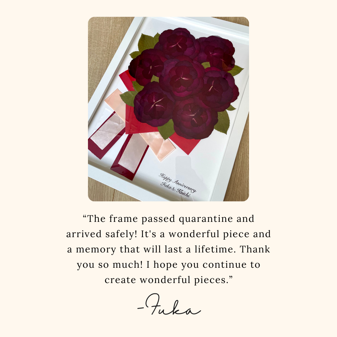 Wedding bouquet Preservation France ships internationally engagement bouquet red roses